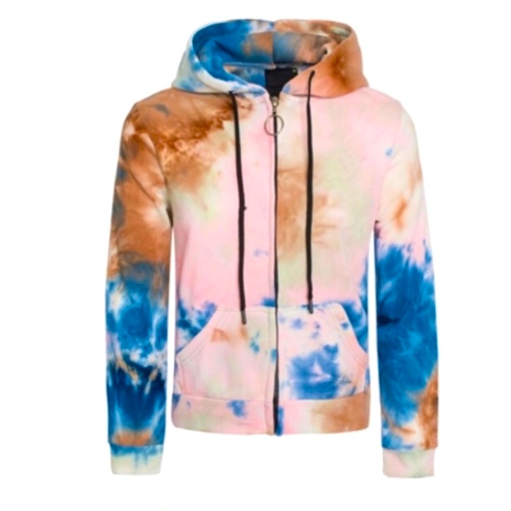 NEW Comfy Lounge Tie Dye Zip Up Hoodie size Small and Medium